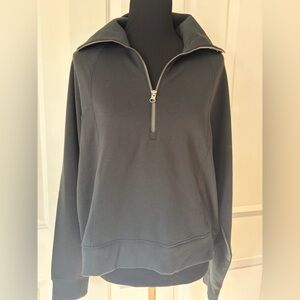 Quince Women's Black Half-Zip Sweatshirt Largr